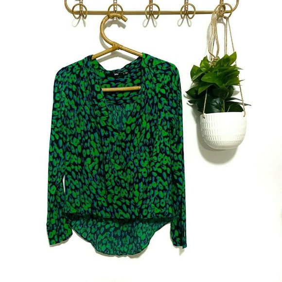 Sportsgirl Tops Sportsgirl Blue Green Long Sleeve Top Size 8 Poshmark